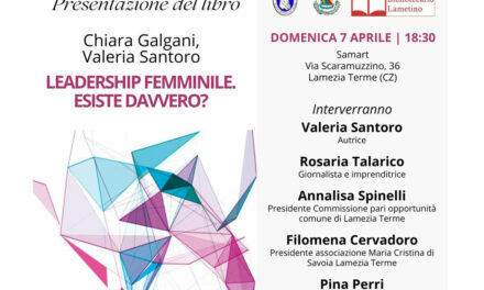 Leadership femminile, a Lamezia la presentazione del libro di Valeria Santoro